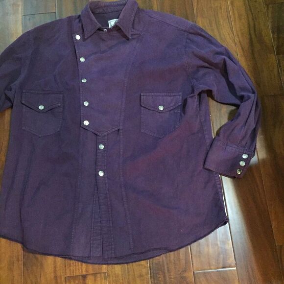 Vintage Frontier Rider Denim Shirt Mens XL USA Costume Cowboy Role Playing West - Picture 2 of 10